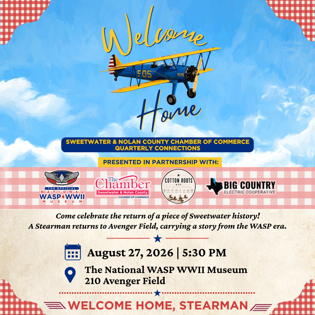 Open and free invite to attend an event at the National WASP WWII Musuem in Sweetwater, TX. This event highlights a new PT-17 Stearman which was flown by WASP Nancy A. Nordruf and crashed on July 28,1944.